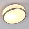 Searchlight Taklampe Flush IP44, Ø 28 cm, sølv satinert| Design- Og Hotellbelysning