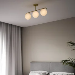 Nordlux Taklampe Grant 3 lyskilder, messing| Design- Og Hotellbelysning