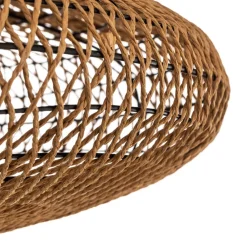 Trio Lighting Taklampe Hedda av sisal og metall| Design- Og Hotellbelysning|Taklamper
