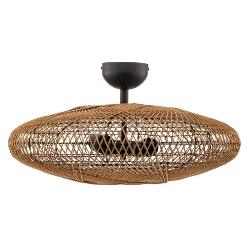 Trio Lighting Taklampe Hedda av sisal og metall| Design- Og Hotellbelysning|Taklamper