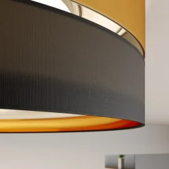 TK Lighting Taklampe Hilton, svart/gull, Ø 60 cm Discount