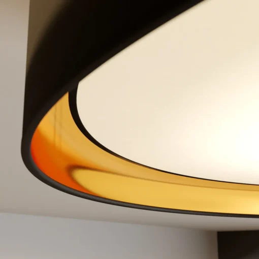 TK Lighting Taklampe Hilton, svart/gull, Ø 60 cm Discount