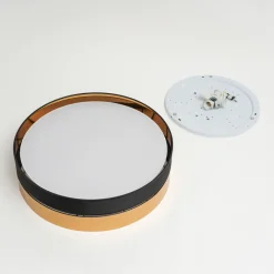 TK Lighting Taklampe Hilton, svart/gull, Ø 60 cm Discount