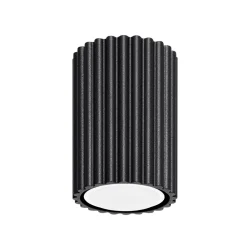 SOLLUX LIGHTING Taklampe i karbon, svart, høyde 10 cm, aluminium