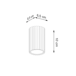 SOLLUX LIGHTING Taklampe i karbon, svart, høyde 10 cm, aluminium