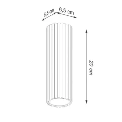 SOLLUX LIGHTING Taklampe i karbon, svart, høyde 20 cm, aluminium| Taklamper