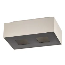 SOLLUX LIGHTING Taklampe Kasi i stål i hvit, 2 lyskilder Clearance