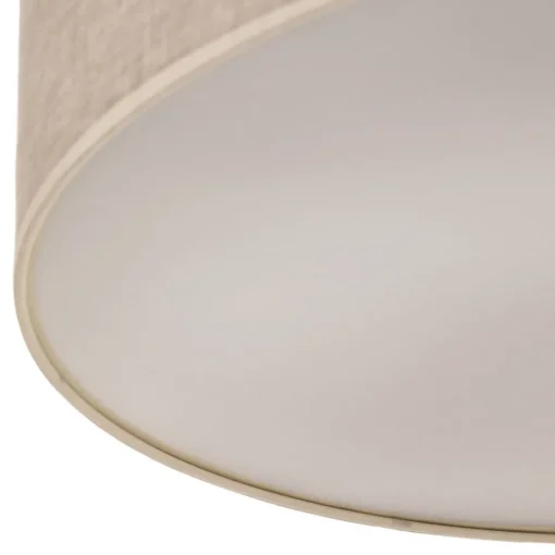 Eko-Light Taklampe Leano grå rund i lin Discount