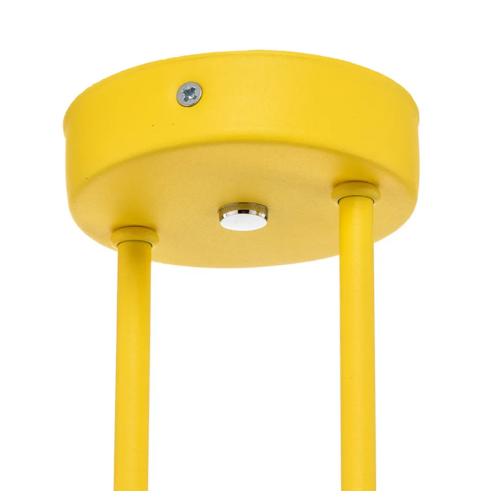 Argon Taklampe Mado i stål, gul, 2 lyskilder Discount