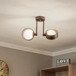 Argon Taklampe Mado i stål, svart, 2 lyskilder| Taklamper