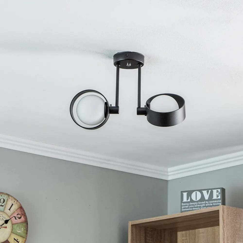 Argon Taklampe Mado i stål, svart, 2 lyskilder| Taklamper