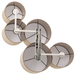 TK Lighting Taklampe Mona Nature, 5 lyskilder, naturfarget lin