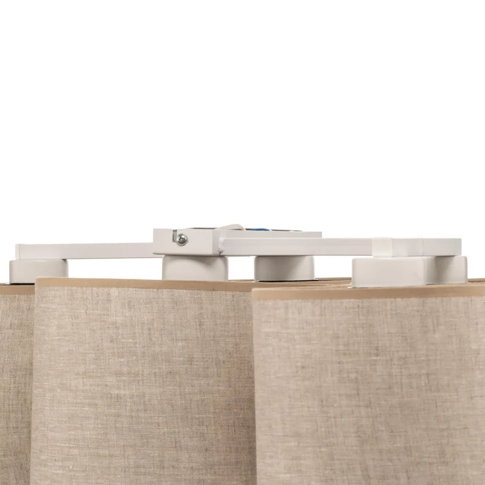 TK Lighting Taklampe Mona Nature, 5 lyskilder, naturfarget lin