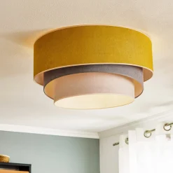 Duolla Taklampe Pastell Trio Ø 60 cm sennep/grå/lys grå