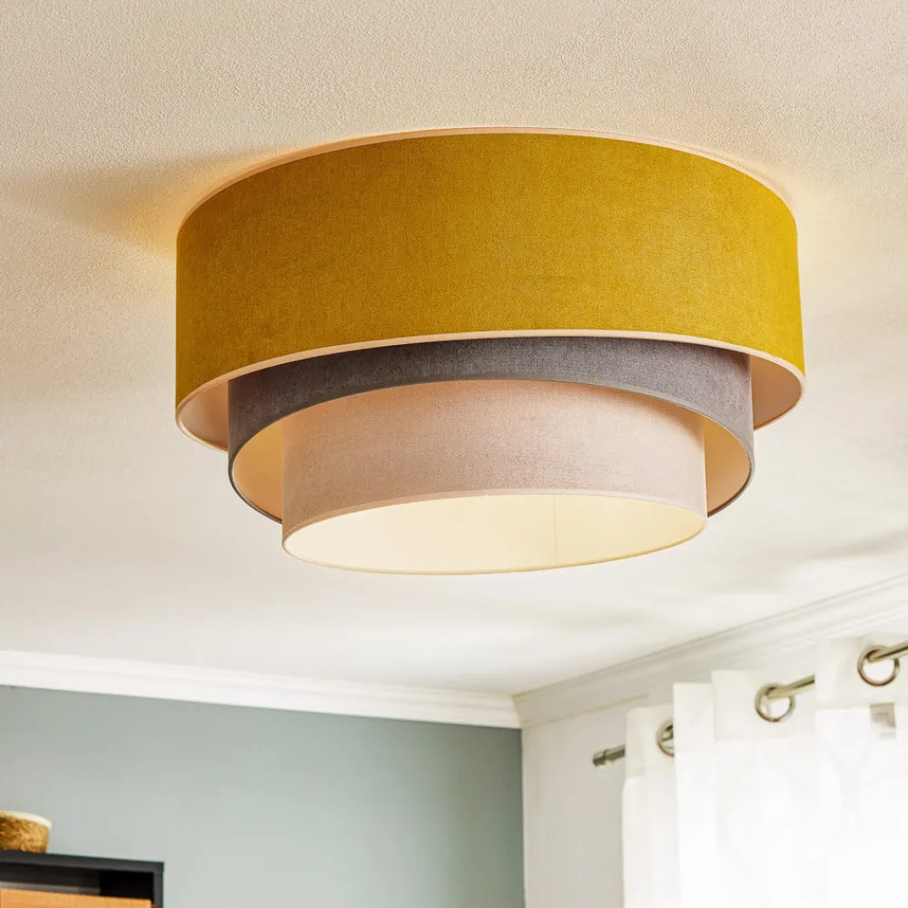 Duolla Taklampe Pastell Trio Ø 60 cm sennep/grå/lys grå