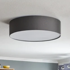 TK Lighting Taklampe Rondo, grå Ø 45 cm