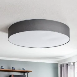 TK Lighting Taklampe Rondo, grå Ø 80 cm| Taklamper