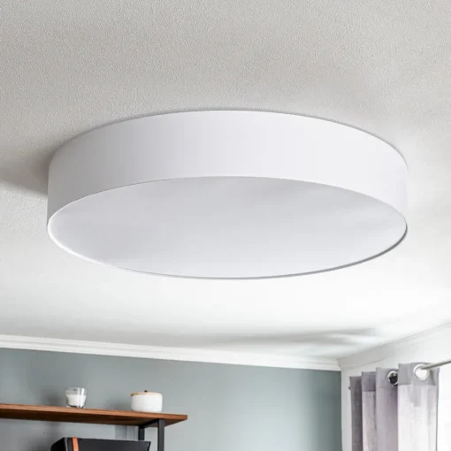 TK Lighting Taklampe Rondo, hvit Ø 80 cm Best