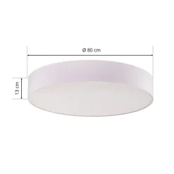 TK Lighting Taklampe Rondo, hvit Ø 80 cm Best