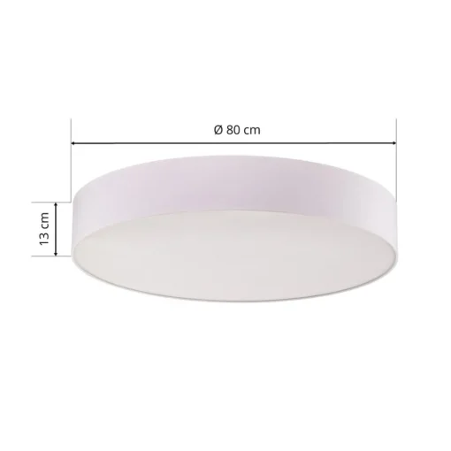 TK Lighting Taklampe Rondo, hvit Ø 80 cm Best