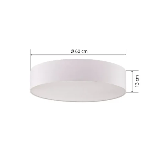 TK Lighting Taklampe Rondo, hvit Ø 60 cm| Taklamper
