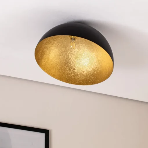 SIGMA Taklampe Sfera, Ø 50 cm, svart/gull Hot