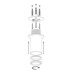 SIGMA Taklampe Sfera, Ø 50 cm, svart/gull Hot