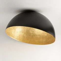 SIGMA Taklampe Sfera, Ø 50 cm, svart/gull Hot