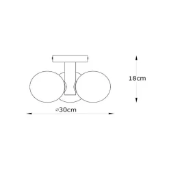 Lucide Taklampe til bad Trudy, 3 lysk. matt gull / opal Clearance