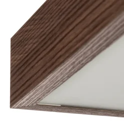 Argon Taklampe Tromsö, valnøtt, 50 x 50 cm, tre/glass| Design- Og Hotellbelysning|Taklamper