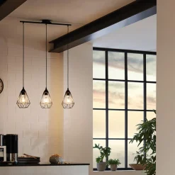 EGLO Tarbes - pendellampe i vintagedesign, 3 lyskilder Clearance