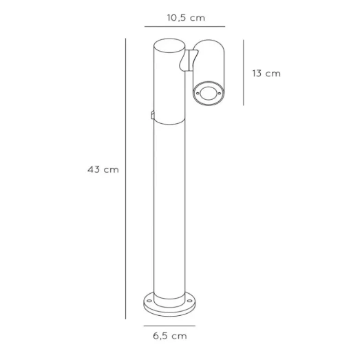 Lucide Tatium LED-gatelampe, antrasitt, 43 cm, aluminium, IP65 New