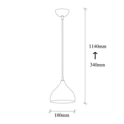 Opviq Tattoo 2394 hengelampe, Ø18cm, gull antikk| Pendellamper