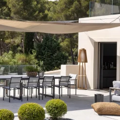 Les Jardins Tecka solcelle-gulvlampe med sensor, teak Clearance