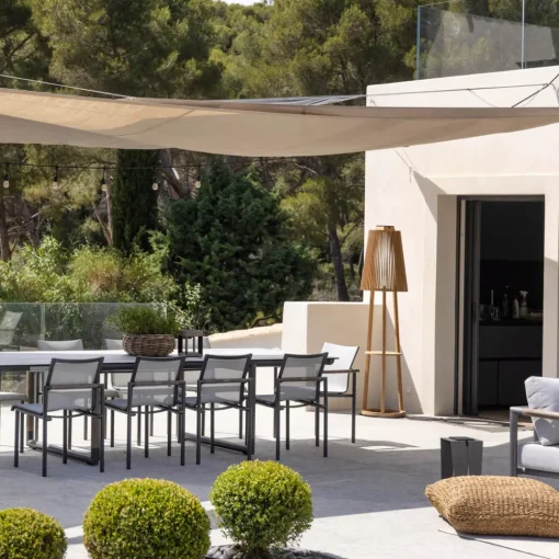 Les Jardins Tecka solcelle-gulvlampe med sensor, teak Clearance