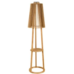 Les Jardins Tecka solcelle-gulvlampe med sensor, teak Clearance