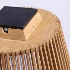Les Jardins Tecka solcelle-gulvlampe med sensor, teak Clearance