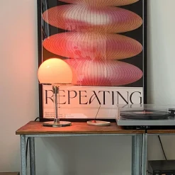 TECNOLUMEN Wagenfeld WG24 bordlampe med glassfot| Design- Og Hotellbelysning|Bordlamper