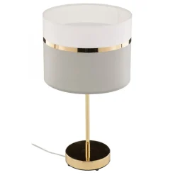 Argon Tekstil bordlampe Long hvit/grå/messing| Bordlamper