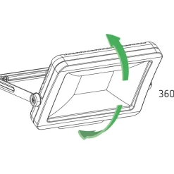 Theben utendørs LED-spot theLeda B50L, svart aluminium 5 000 K| Utespotter|Vegglamper Utendørs