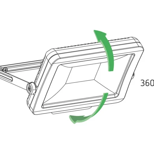 Theben utendørs LED-spot theLeda B50L, svart aluminium 5 000 K| Utespotter|Vegglamper Utendørs
