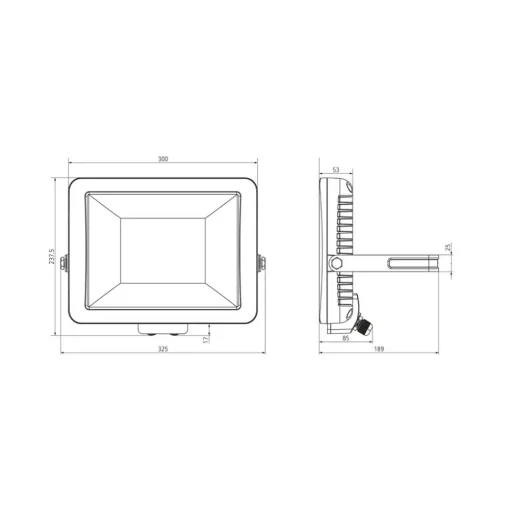 Theben utendørs LED-spot theLeda B100L W, hvit, 3000K, 100 W Clearance