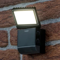 Theben utendørs LED-vegglampe theLeda S8-100, svart, sensor New