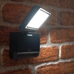 Theben utendørs LED-vegglampe theLeda S8-100, svart, sensor New