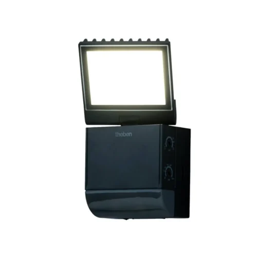 Theben utendørs LED-vegglampe theLeda S8-100, svart, sensor New
