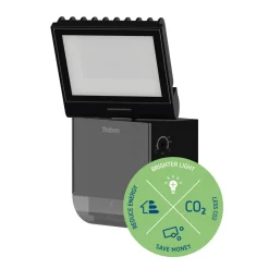 Theben utendørs LED-vegglampe theLeda S8-100, svart, sensor New