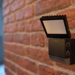 Theben utendørs LED-vegglampe theLeda S8-100, svart, sensor New