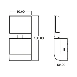 Theben utendørs LED-vegglampe theLeda S8-100, hvit, sensor Sale
