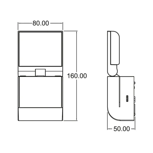 Theben utendørs LED-vegglampe theLeda S8-100, hvit, sensor Sale