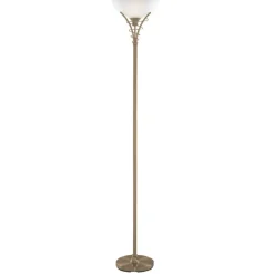 Searchlight Tidløs stålampe LINEAS antikkmessing| Gulvlamper